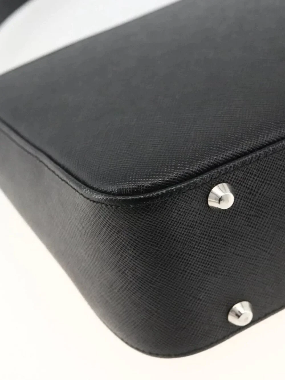 BURBERRY Shoulder Bag Leather Black Silver Auth ep13804 - Picture 14 of 16